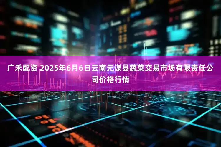 广禾配资 2025年6月6日云南元谋县蔬菜交易市场有限责任公司价格行情